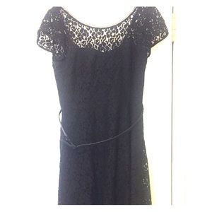 Gorgeous black lace dress a line cut