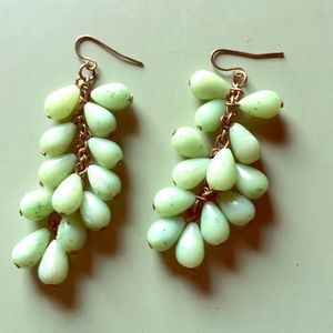 So pretty mint grape-style earrings