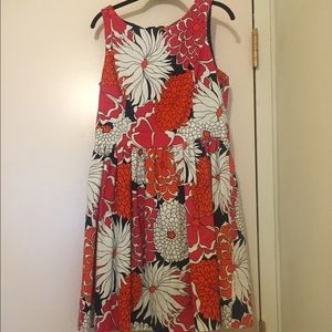 Multi colored flowered a line Eliza j dress
