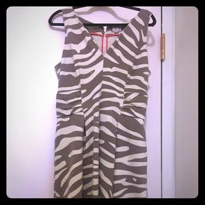 Animal print a line dress
