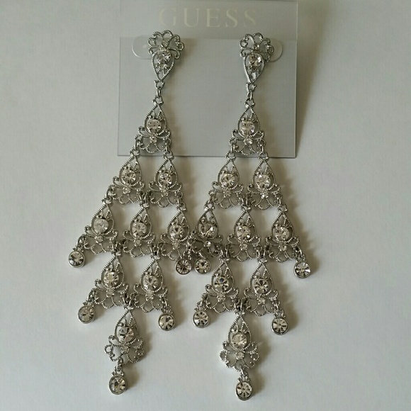 Guess Silver Chandelier Earrings - Picture 4 of 4