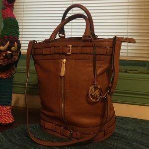 Michael Kors Camel Tan Leather Tote Bag!