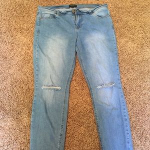 Soft cotton/polyester Plus sized jeans