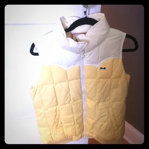 Yellow puffer vest