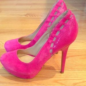 Colin Stuart Hot Pink Platform Heels