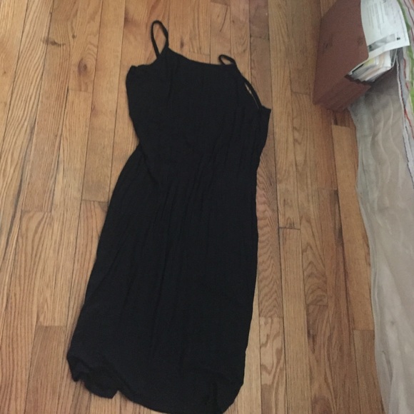 Black dress with deep cut in back