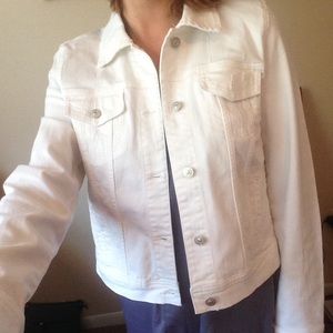NWT white denim jacket