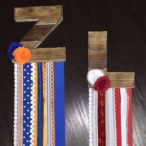 Football team monogram hangings- pick ANY team!!!