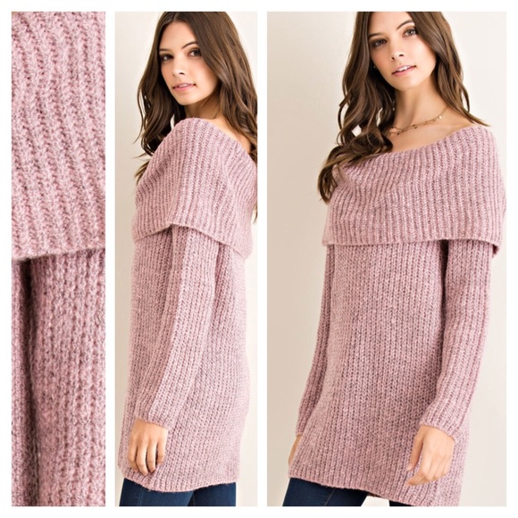 🌺HP 10/9 & 10/19🌺FOLD OVER RIBBED SWEATER - Picture 3 of 4