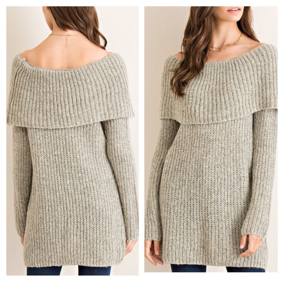 🌺HP 10/9 & 10/19🌺FOLD OVER RIBBED SWEATER - Picture 4 of 4