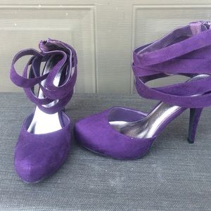Purple Suede Heels