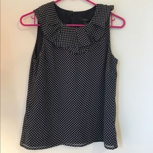 J Crew Navy Dot Blouse J Crew Navy Dot Blouse