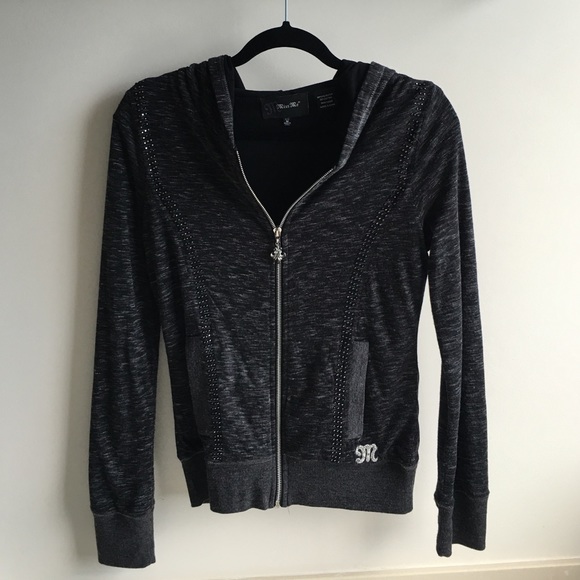 Miss me gray zip hoodie