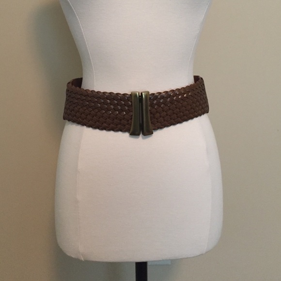 S/M Brown/Gold braided belt
