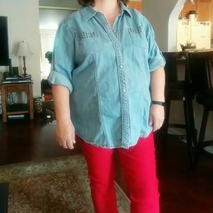 Torrid Plus size, light jean shirt