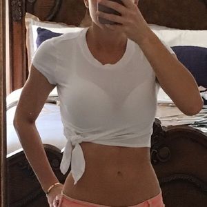 Bebe tie side crop top