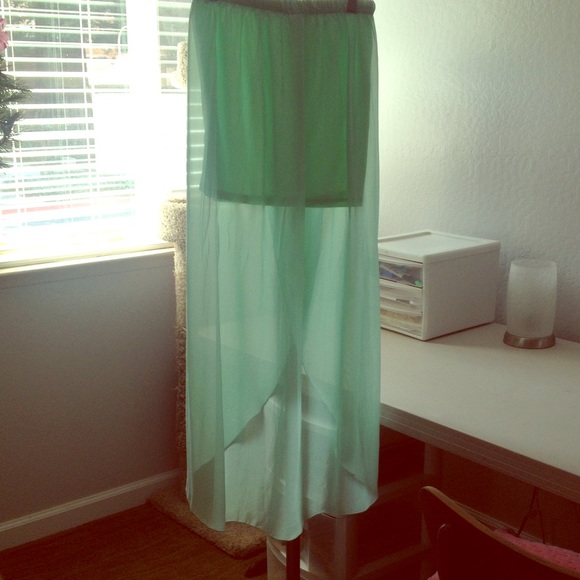 Mint green Maxi Skirt