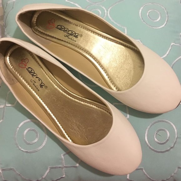 White ballet flats