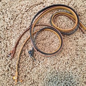 H&M XS...pack of 3 belts (black, cognac, mustard)