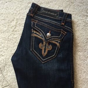 Rock Revival Bootcut Jeans, Button Pockets