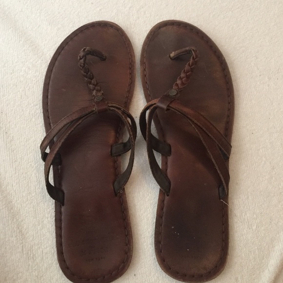 Abercrombie & Fitch brown leather sandals size 7