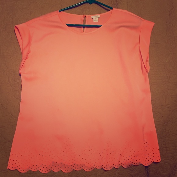 J. Crew salmon colored blouse