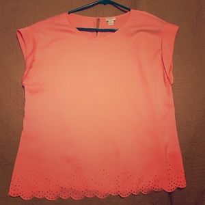 J. Crew salmon colored blouse