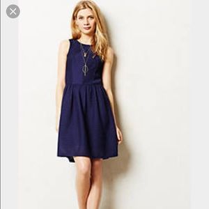 Bordeaux Anthropologie Navy Dress