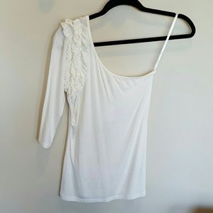 NWT Ya one shoulder white top