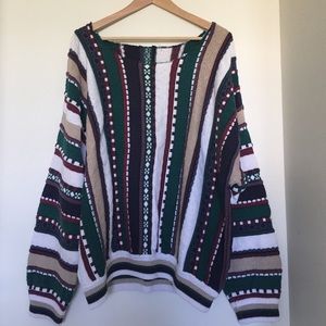 Vintage stripe color sweater