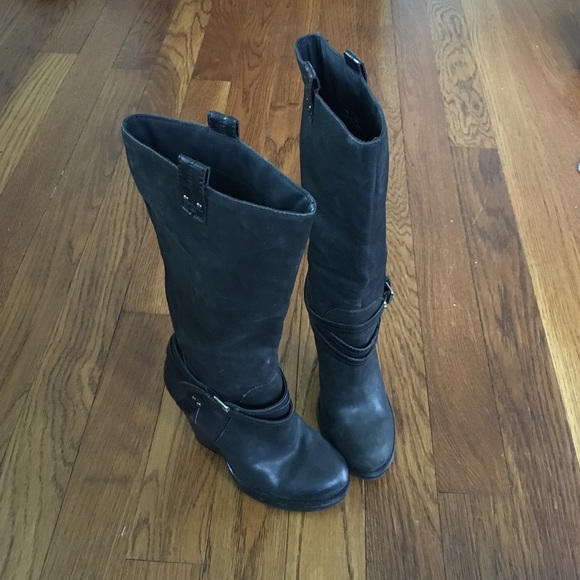 Jessica Simpson Black Wedge Boots