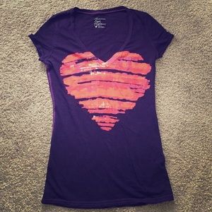 American Eagle heart tee