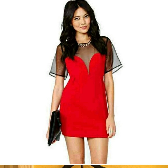Nasty Gal sweetheart mesh dress (XS)