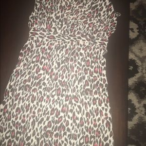 Multi colored leopard print adjustable strap dress