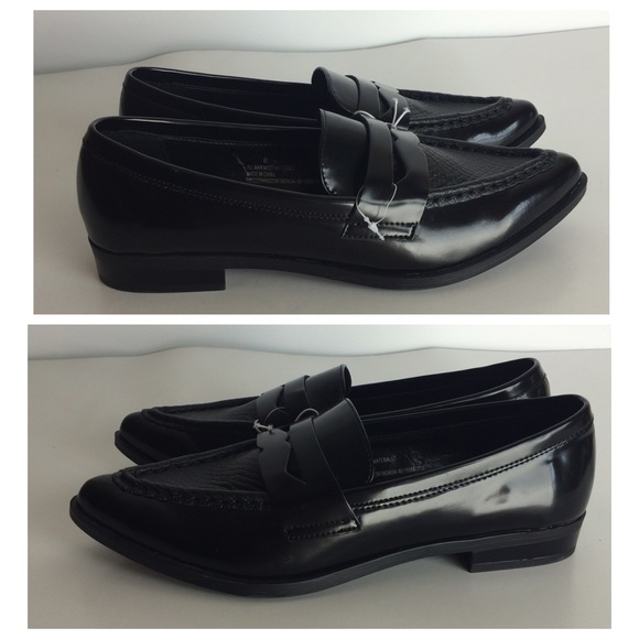 👀 Mossimo Black Snakeskin Pointy Toe Loafers👀 - Picture 2 of 4
