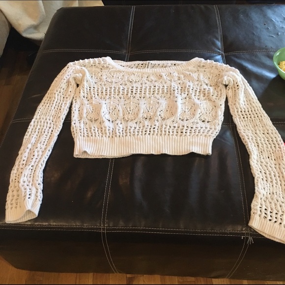 White crop sweater