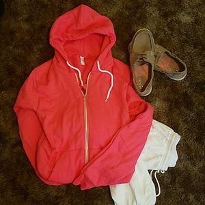 American Apparel Fleece Hoodie and sweat pants.