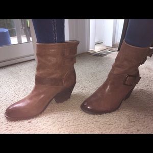 Lucky Brand Brown Leather Booties