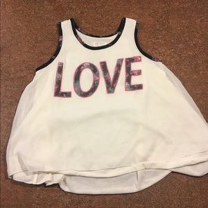 Children's Place layered sheer tank top