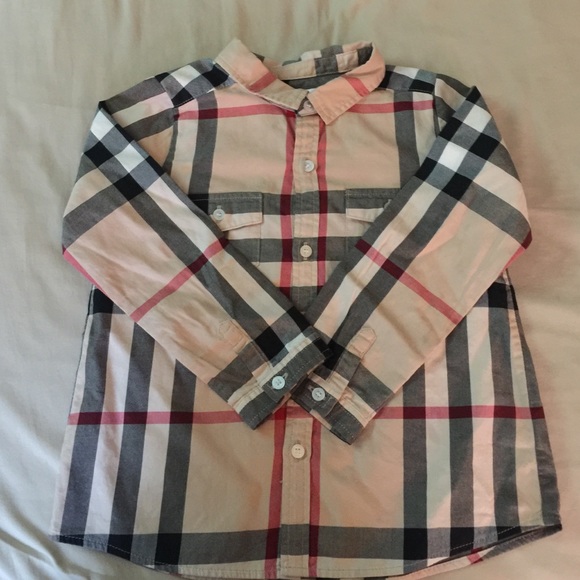 Toddler Boy BURBERRY long sleeve Button Up