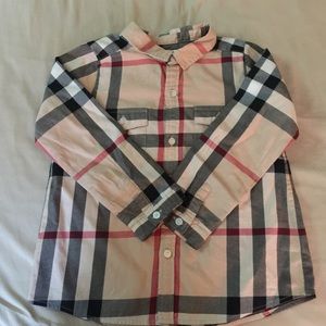 Toddler Boy BURBERRY long sleeve Button Up