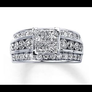 2 5/8 TDW 14k white gold ring. Lowest Price...