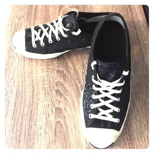 Black Sequin Jack Purcells