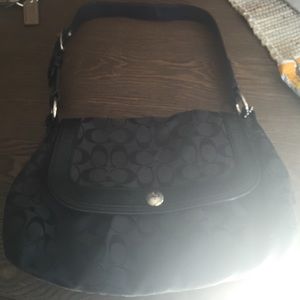 Small black coach hobo purse