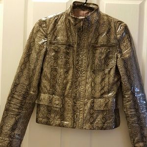 Armani Collezioni Snakeskin Waterproof Jacket