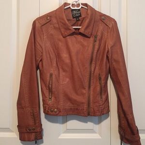 Cognac leather jacket