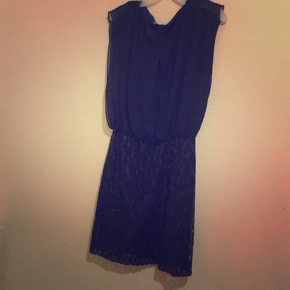 Navy blue sequin dress