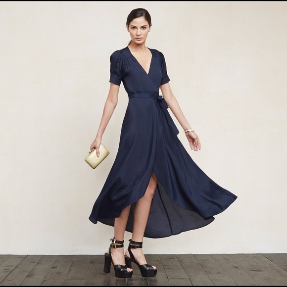Reformation Black Lochness Dress