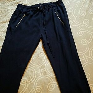Blue parachute pants