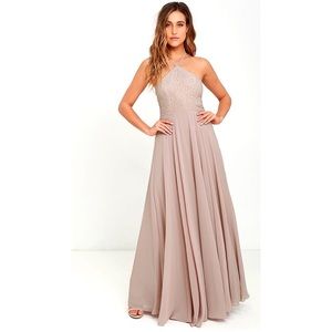 Taupe Formal Maxi Dress